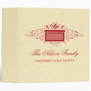 Holiday Swirls Present Binder (2 inch), Red