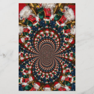 Holiday Swirls: Retro Christmas Art Stationery Set