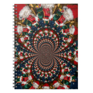 Holiday Swirls: Retro Christmas Art Stationery Set Notebook