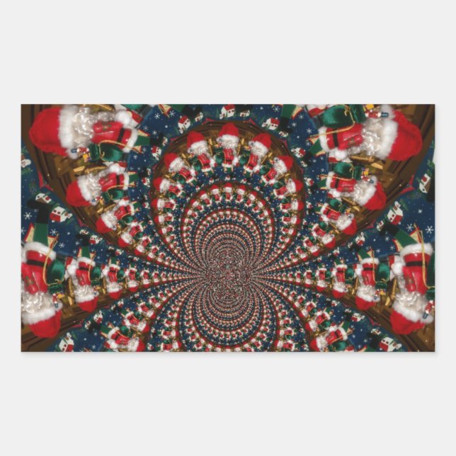 Holiday Swirls: Retro Christmas Art Stationery Set Sticker (Front)