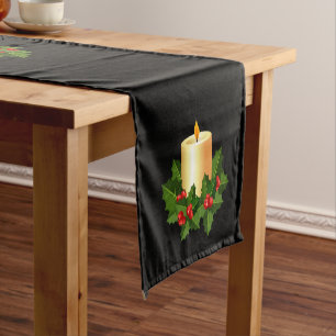 Holiday Table Runner-Candles Short Table Runner
