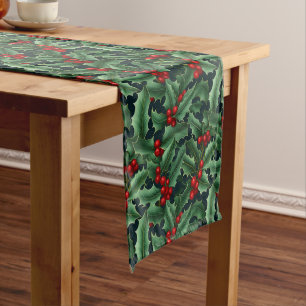Holiday Table Runner-Holly Medium Table Runner