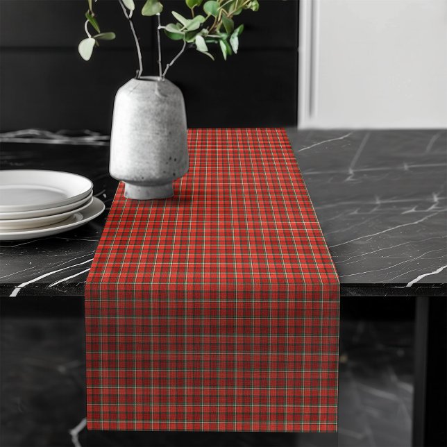 Holiday Table Runner in Red Green Plaid Design (Holiday Table Runner in Red Green Plaid Design)