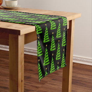 Holiday Table Runner-Ribbon Tree Short Table Runner