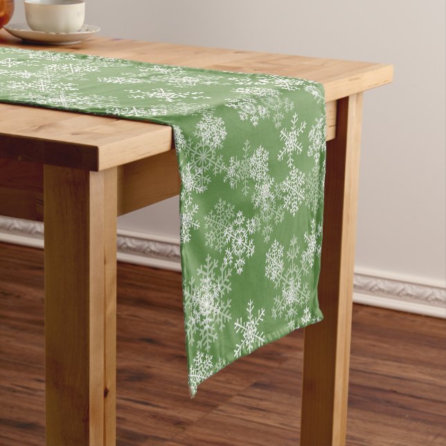 Holiday Table Runner-Snowflakes Short Table Runner (In Situ)