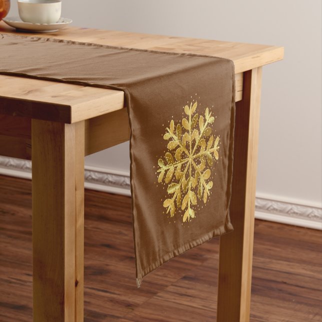 Holiday Table Runner-Snowflakes Short Table Runner (In Situ)