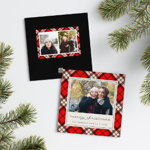 Holiday Tartan Square Photo Card