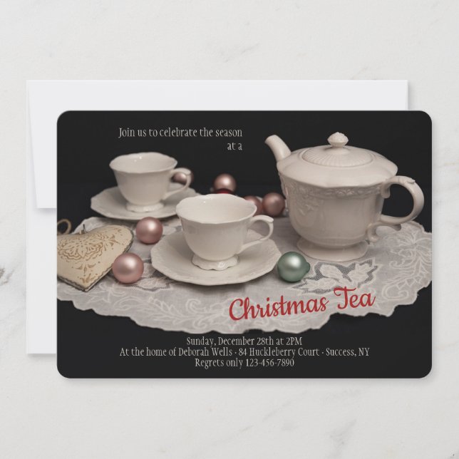 Holiday Tea  Invitation (Front)