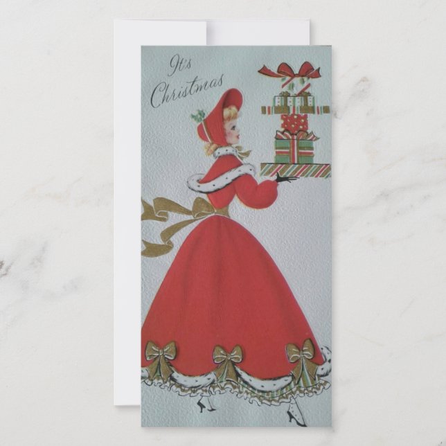 Holiday Tea Party Invitation Vintage (Front)