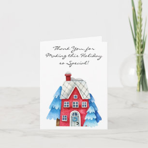 Holiday Thank You Happy New Year Note Card