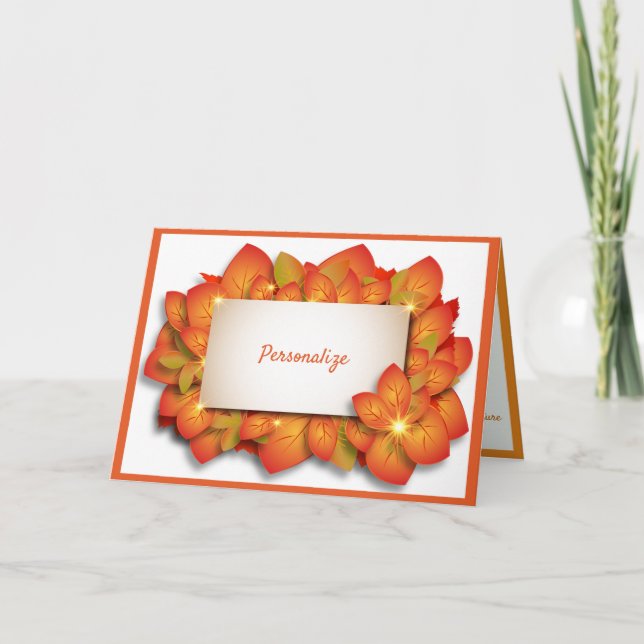 Holiday Thanksgiving Greeting Card Custom Message (Front)