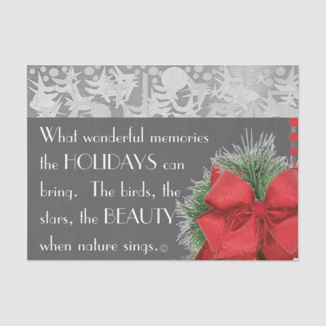 HOLIDAY THEME IN CENTRAL PARK TISSUE PAPER (Front)