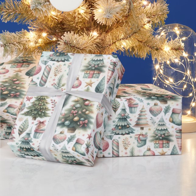 Holiday-themed Christmas wrapping paper (Holidays)