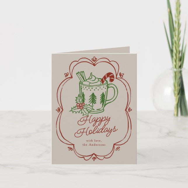 Holiday Themed Mug In Warm Colors (Front)