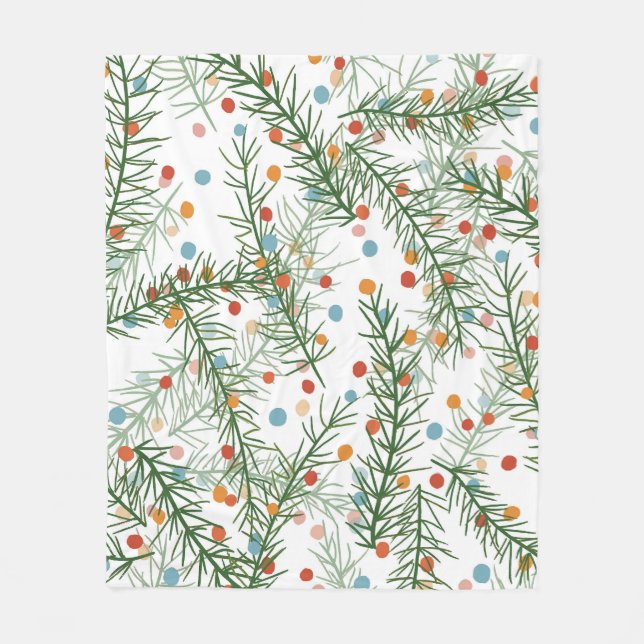 Holiday throw fleece blanket (Front)