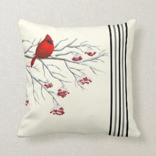 Holiday Throw Pillow-Cardinal Pillow