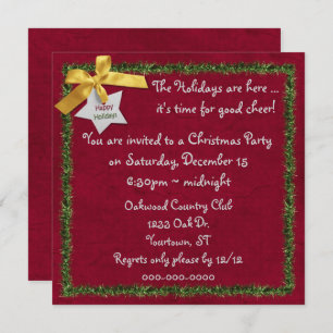 Holiday Tinsel Border Invitation