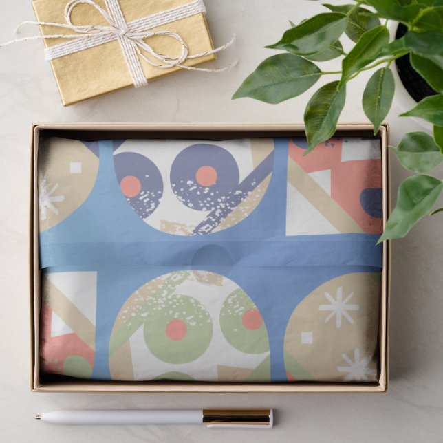 Holiday Tissue Paper Oversized  Bold Ornaments (Gift)