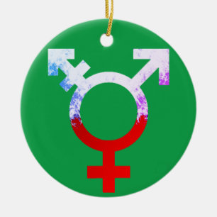 Holiday Trans Symbol Ceramic Ornament