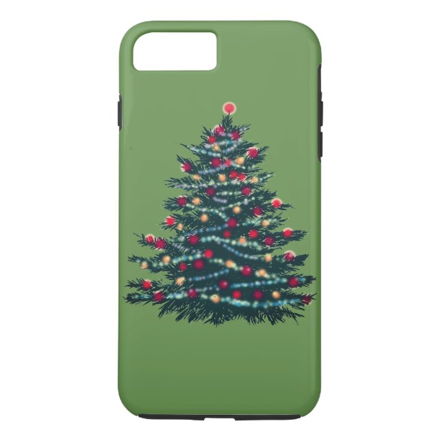 Holiday Tree Green Bacground Case (Back)