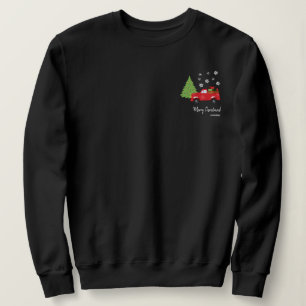 Holiday Tree Vintage Truck Merry Christmas Family Sweatshirt