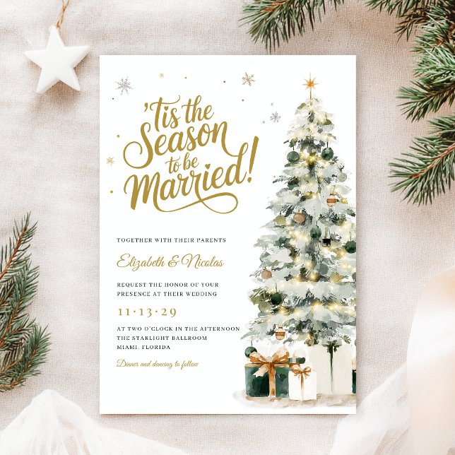 Holiday Tree Wedding Invitation (Creator Uploaded)