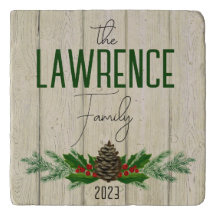 Holiday Trivet Personalized w/ Family Name & Year