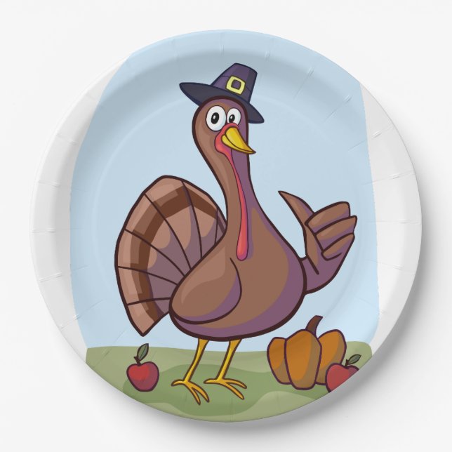 holiday turkey paper plate (Front)