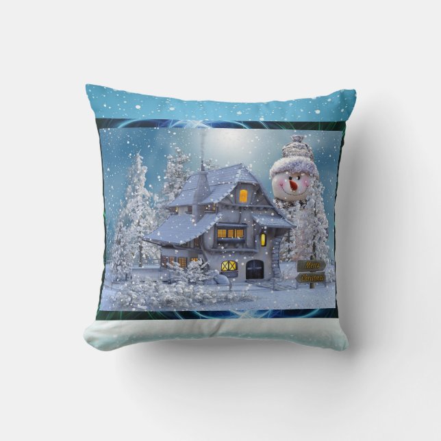 Holiday two-sided throw pillow (Front)