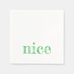 holiday typography NICE fun festive modern Napkin