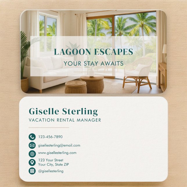 Holiday Vacation Rental QR Code Business Card (Creator Uploaded)