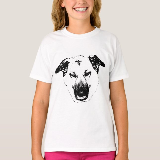 Holiday Vector Dog Head Tee (Front)