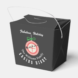 Holiday Vegas Casino Blackjack Poker Night Party Favor Box