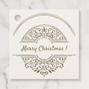 Holiday Vintage French Christmas Favour Tags