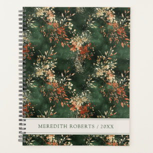 Holiday Watercolor Botanical Personalized Planner