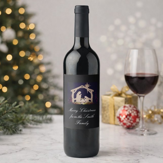 Holiday/Wedding Gifts Merry Christmas Wine Label (Creator Uploaded)