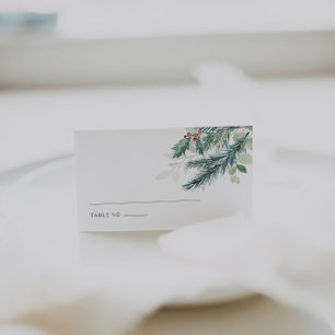 Holiday Wedding Place Cards