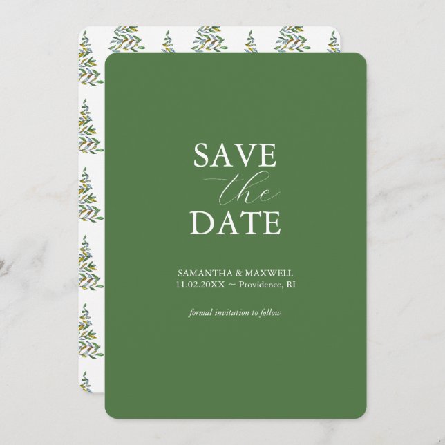 Holiday Wedding Save The Date Invitations (Front/Back)