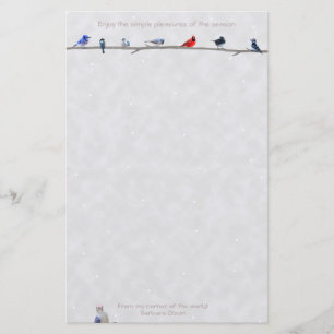 Holiday Wiinter birds: Stationery