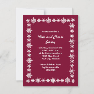 Holiday Wine and Cheese Party Invitations