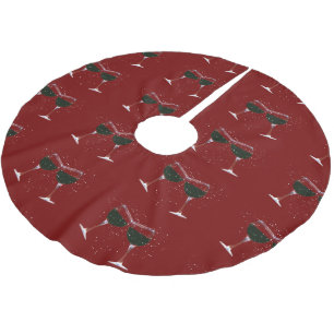 Holiday Wine Cheer Christmas Tree Skirt
