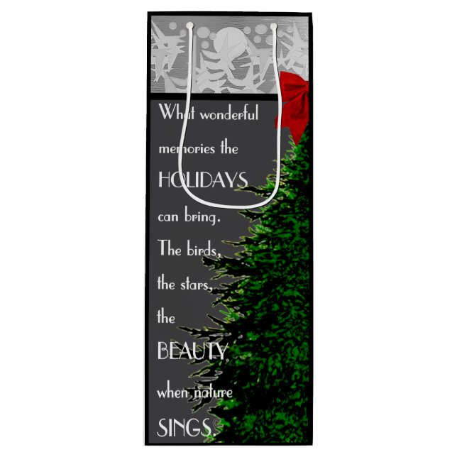HOLIDAY  WINE GIFT BAG (Front)