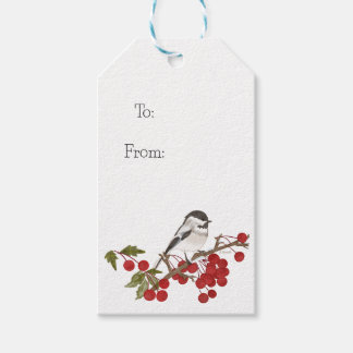 Holiday Winter Bird Gift Tag
