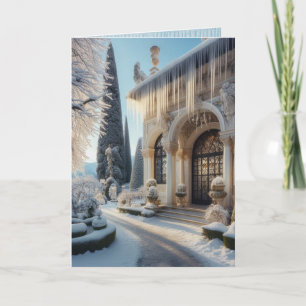 Holiday Winter Elegant Ice Garden  Note Card
