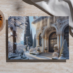 Holiday Winter Ice Covered Elegant Garden Tissue Paper