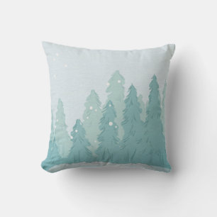 Holiday Winter Seasonal Festive Snow Throw Pillow