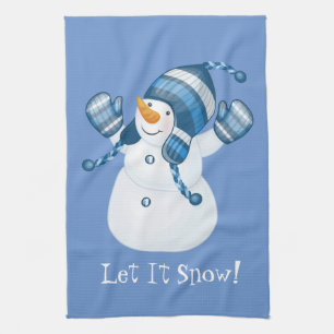Holiday Winter Snowman Kitchen Towel