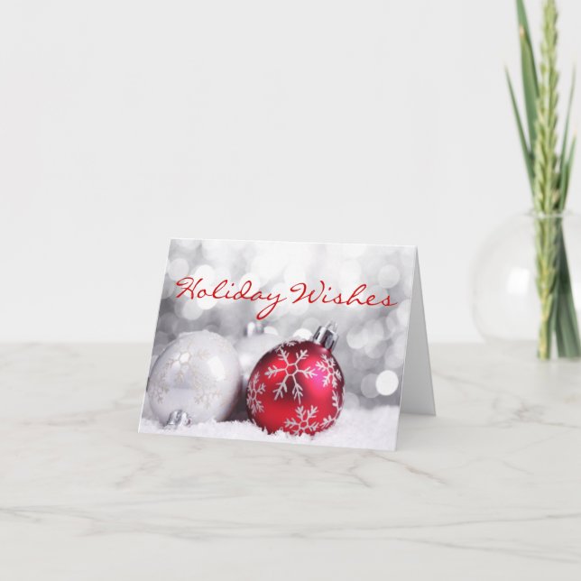 HOLIDAY WISHES CHRISTMAS CARDS (Front)