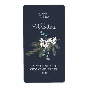 Holiday Wishes Christmas Return Address