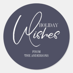 Holiday Wishes Christmas Sticker